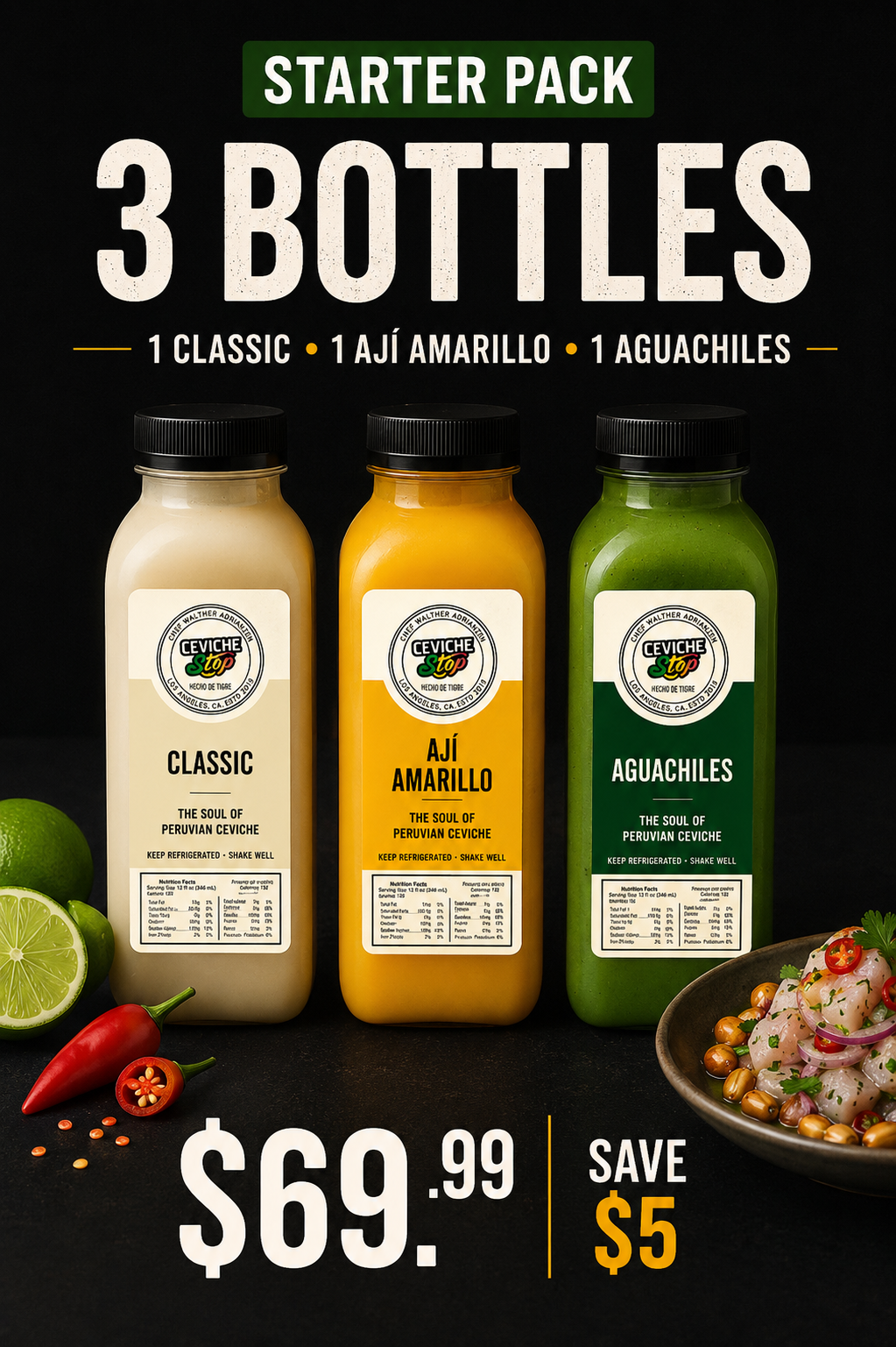 Starter Pack - 3 Bottles | Leche de Tigre