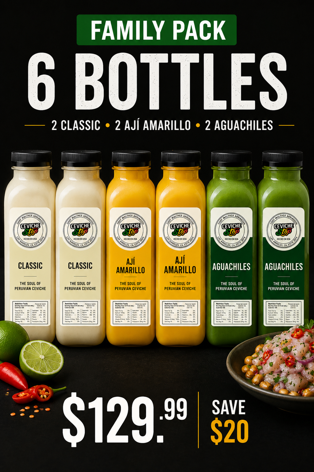 Family Pack - 6 Bottles | Leche de Tigre
